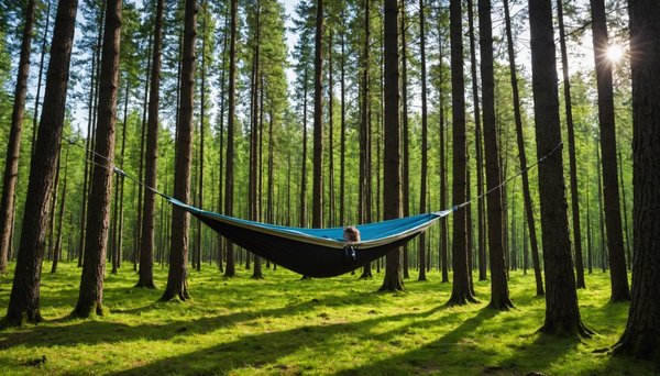 Découvrez la toile suspendue pour dormir en pleine nature