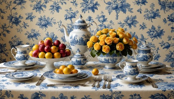 L'élégance intemporelle des toiles de jouy pour votre table