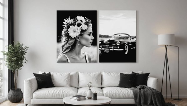 Toile noir et blanc : sublimation artistique pour votre décoration
